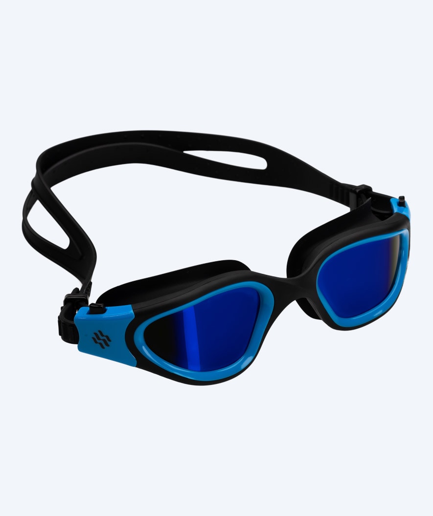 Watery exercise swim goggles - Raven Mirror - Black/blue