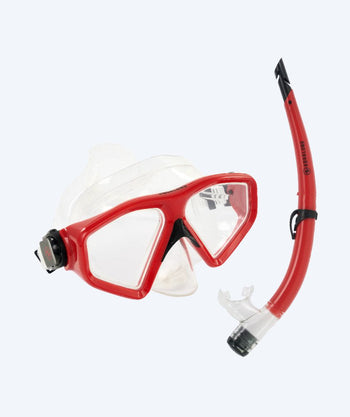 Aqualung Combo snorkel set for adults - Saturn - Red