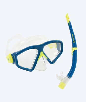 Aqualung Combo snorkel set for adults - Saturn - Blue/yellow