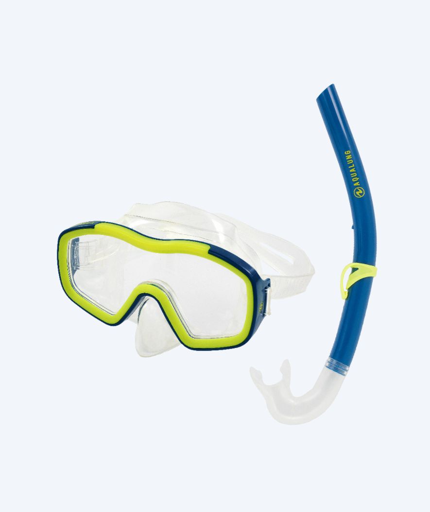 Aqualung snorkel set for kids (8-18) - Raccon Combo - Blue/green