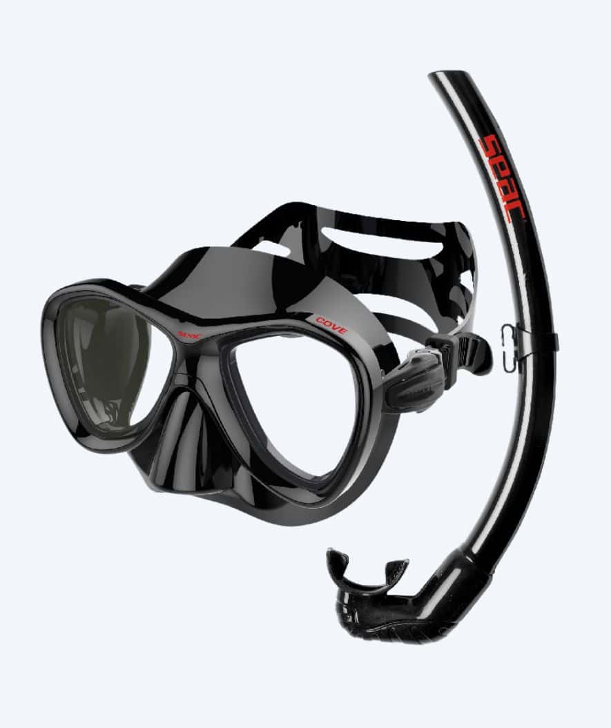 SEAC Combo snorkel set for adults - Cove - Black