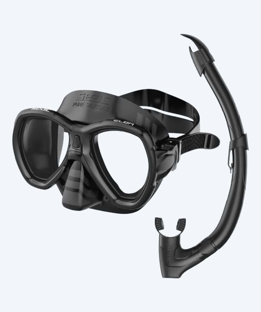 SEAC Combo snorkel set for adults - Elba - Black