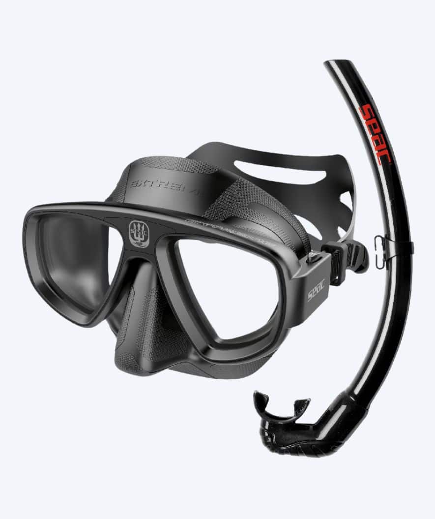 SEAC Combo snorkel set for adults - Extreme - Black/red