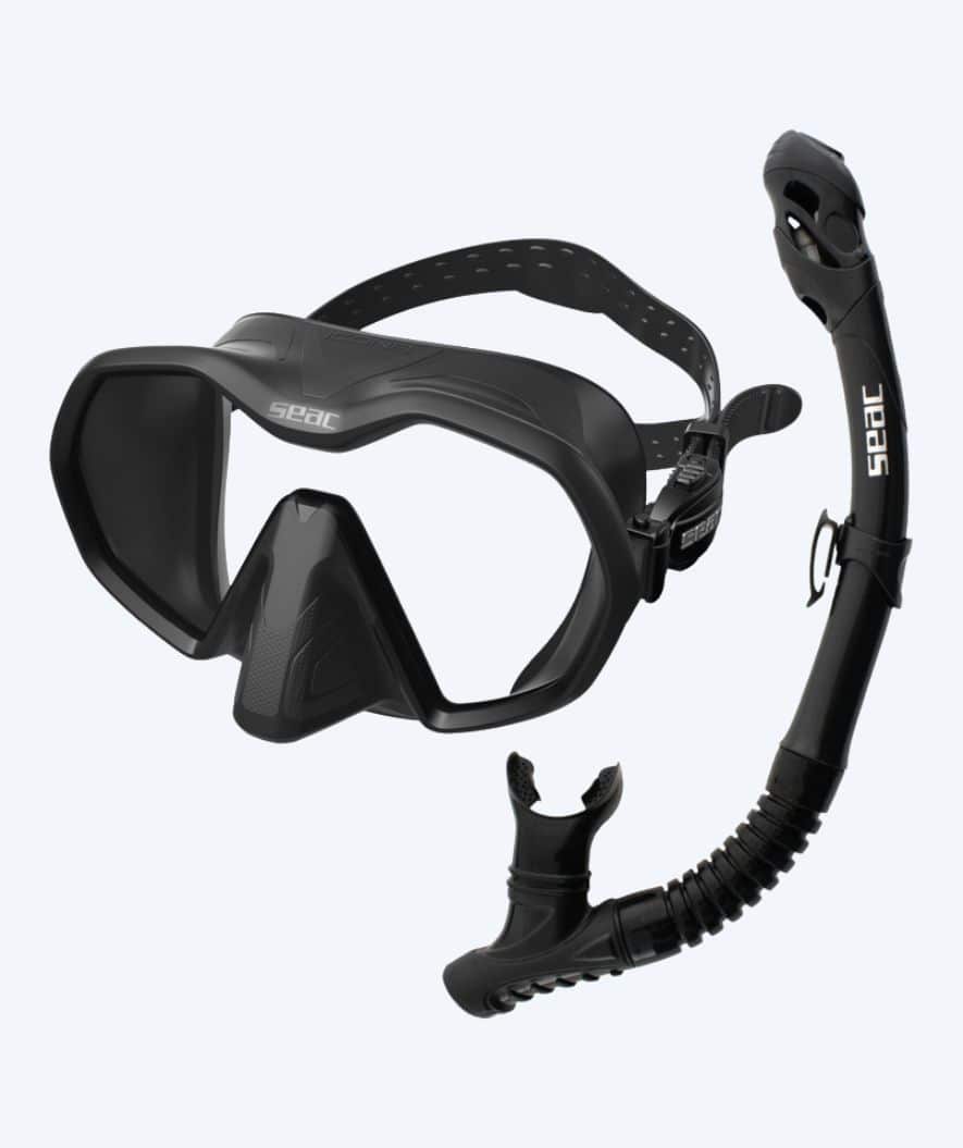 SEAC Combo snorkel set for adults - Icona - Black