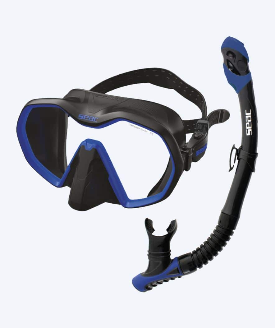 SEAC Combo snorkel set for adults - Icona - Black/dark blue