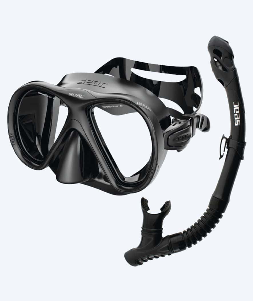 SEAC Combo snorkel set for adults - Lena - Black
