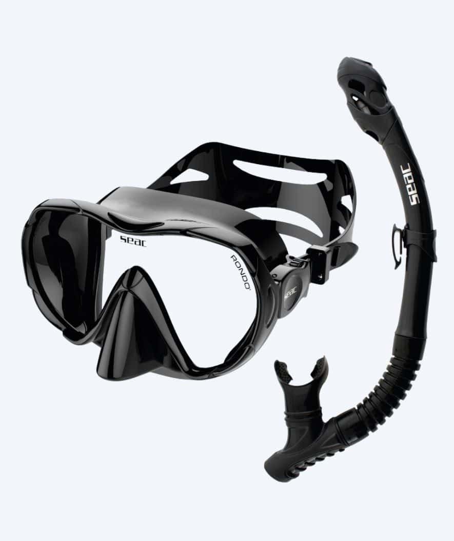 SEAC Combo snorkel set for adults - Rondo - Black