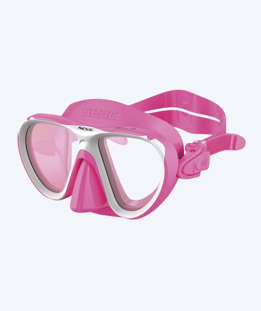 SEAC diving mask for kids (4-8) - Bella - Pink/white