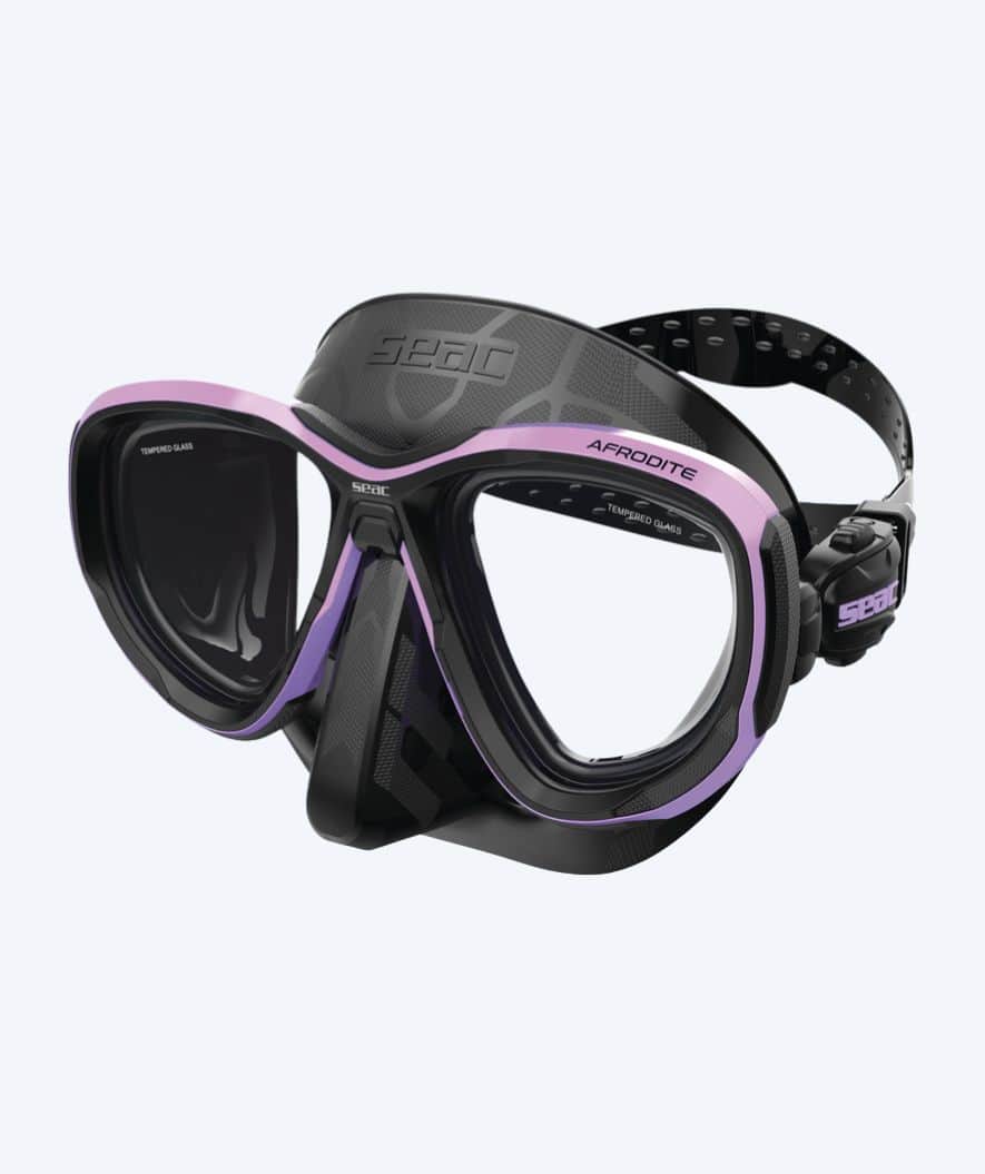 SEAC diving mask for adults - Afrodite - Black/pink