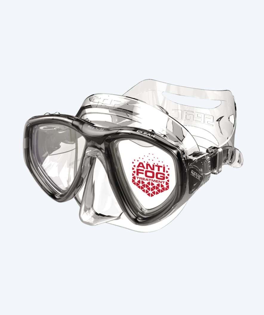 SEAC diving mask for adults - Clear - Black/clear