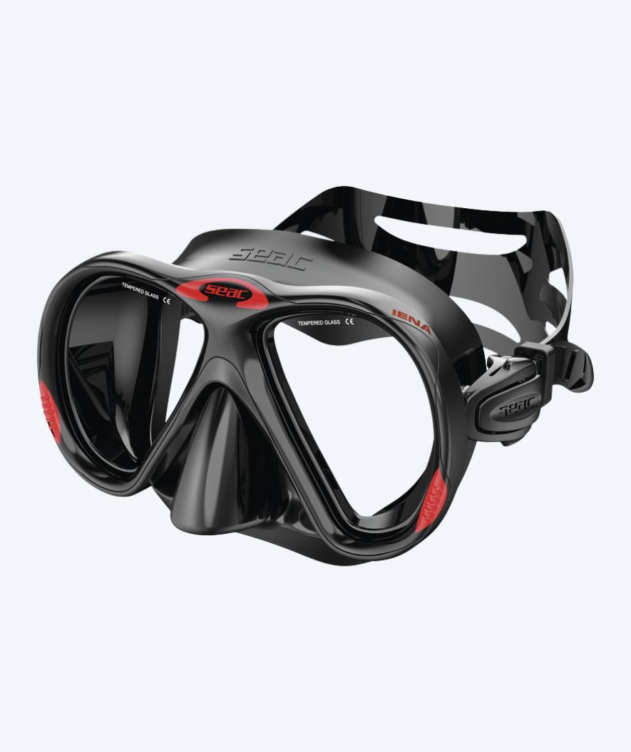 SEAC diving mask for adults - Iena - Black/red