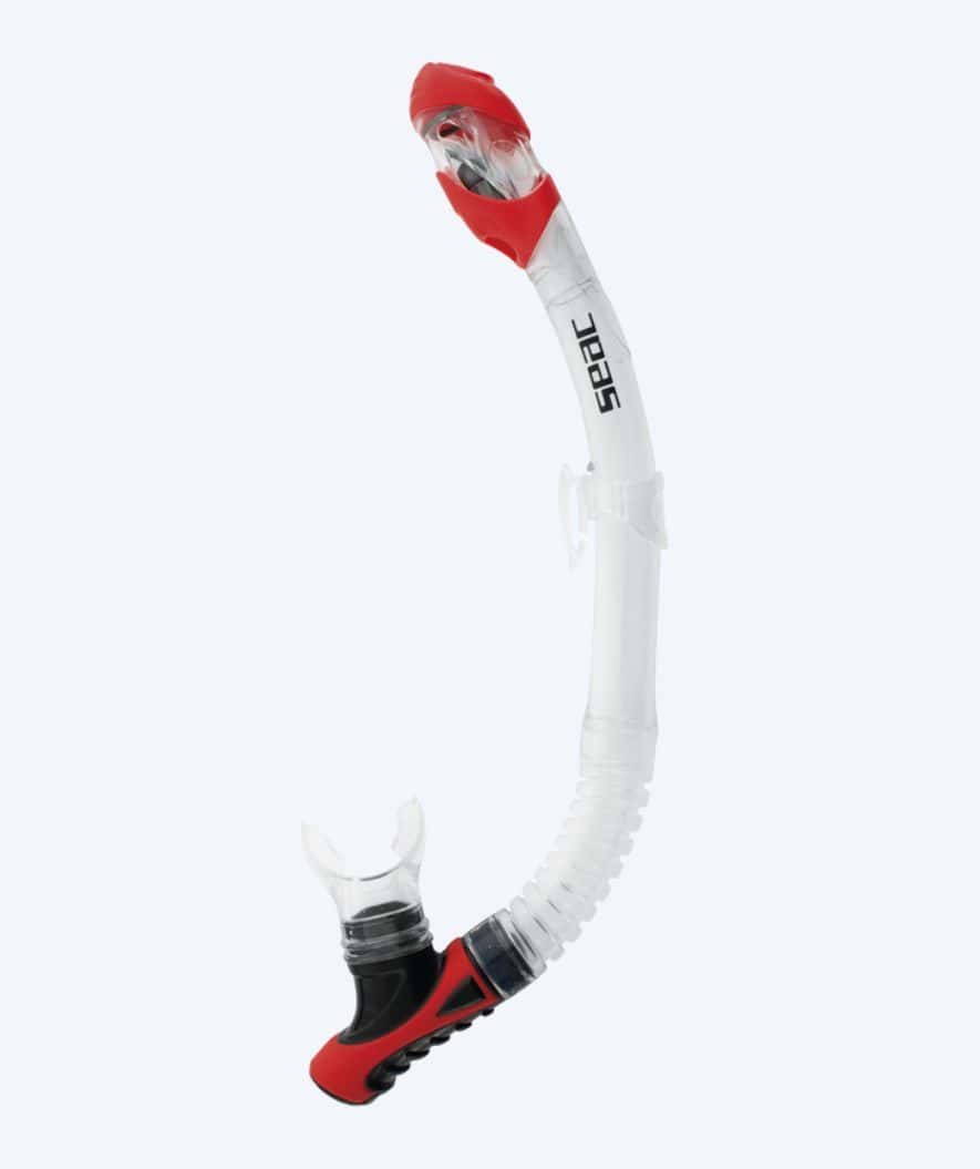 SEAC full-dry snorkel for adults - Reverse - White/red