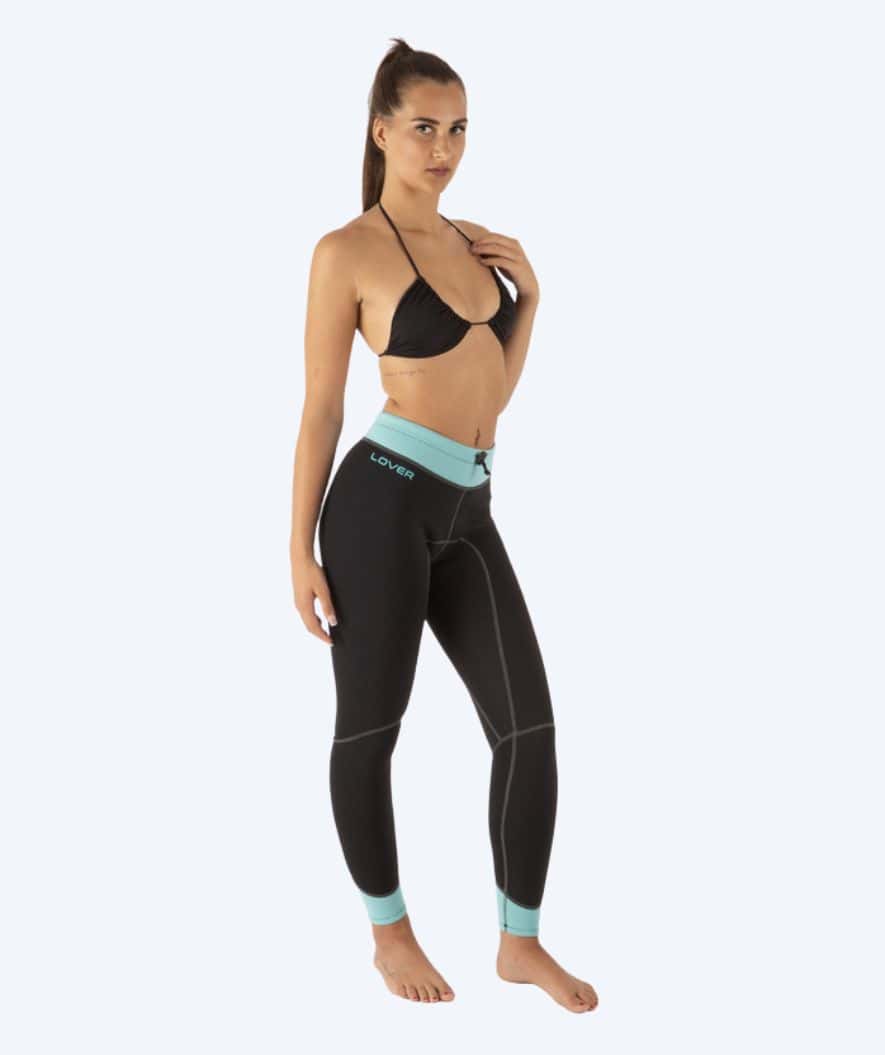 SEAC neoprene pants for women - Lover - Black/turquoise