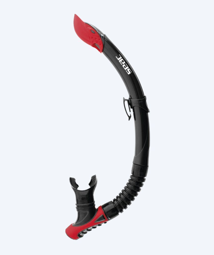 SEAC semi-dry snorkel for adults - Reverse - Black/red