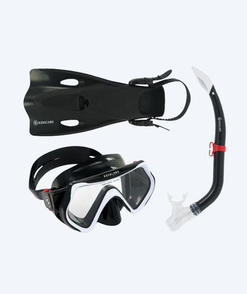 Aqualung snorkel set for kids - Hero - Black/white