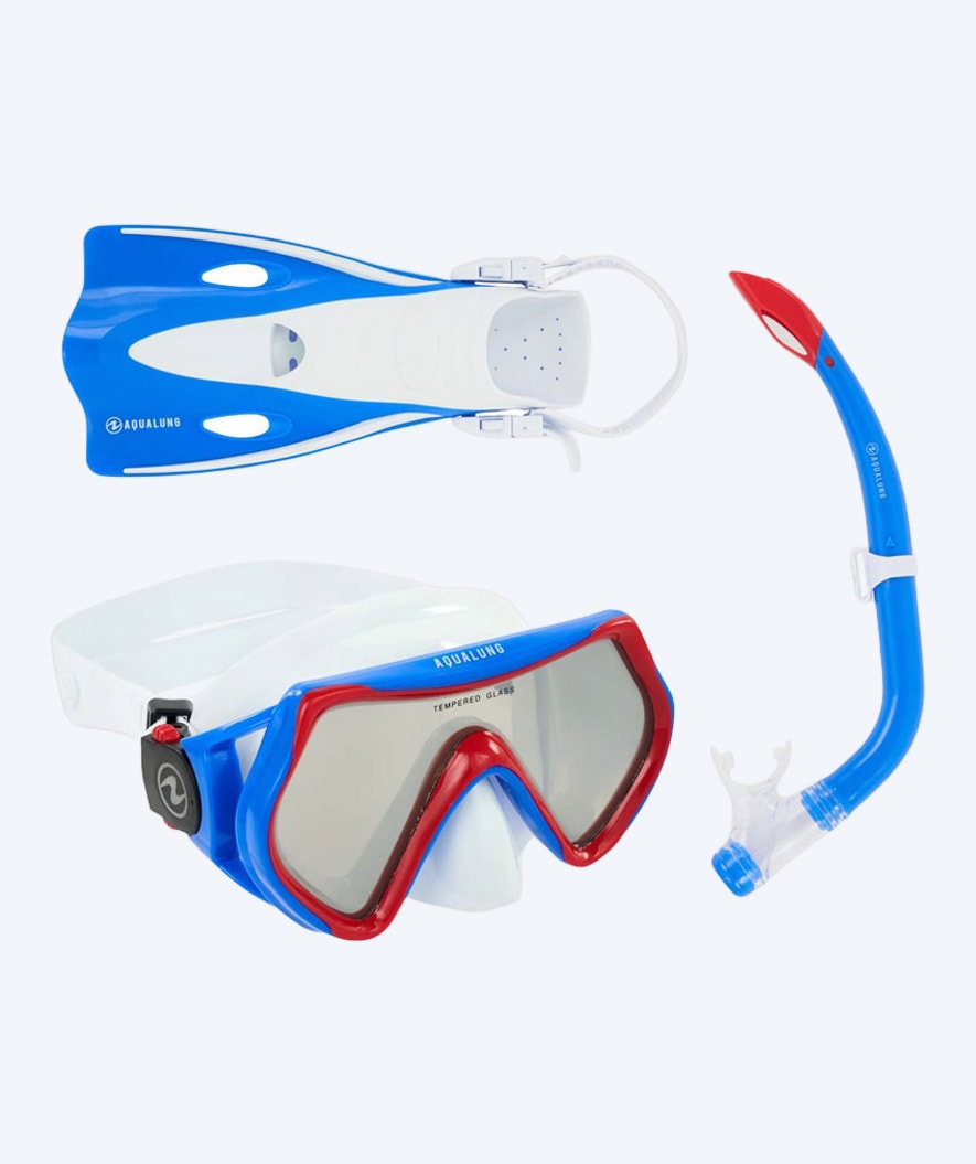 Aqualung snorkel set for kids - Hero - Yellow/blue