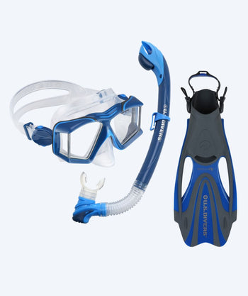 Aqualung snorkel set for adults - Sideview || - Dark blue/black