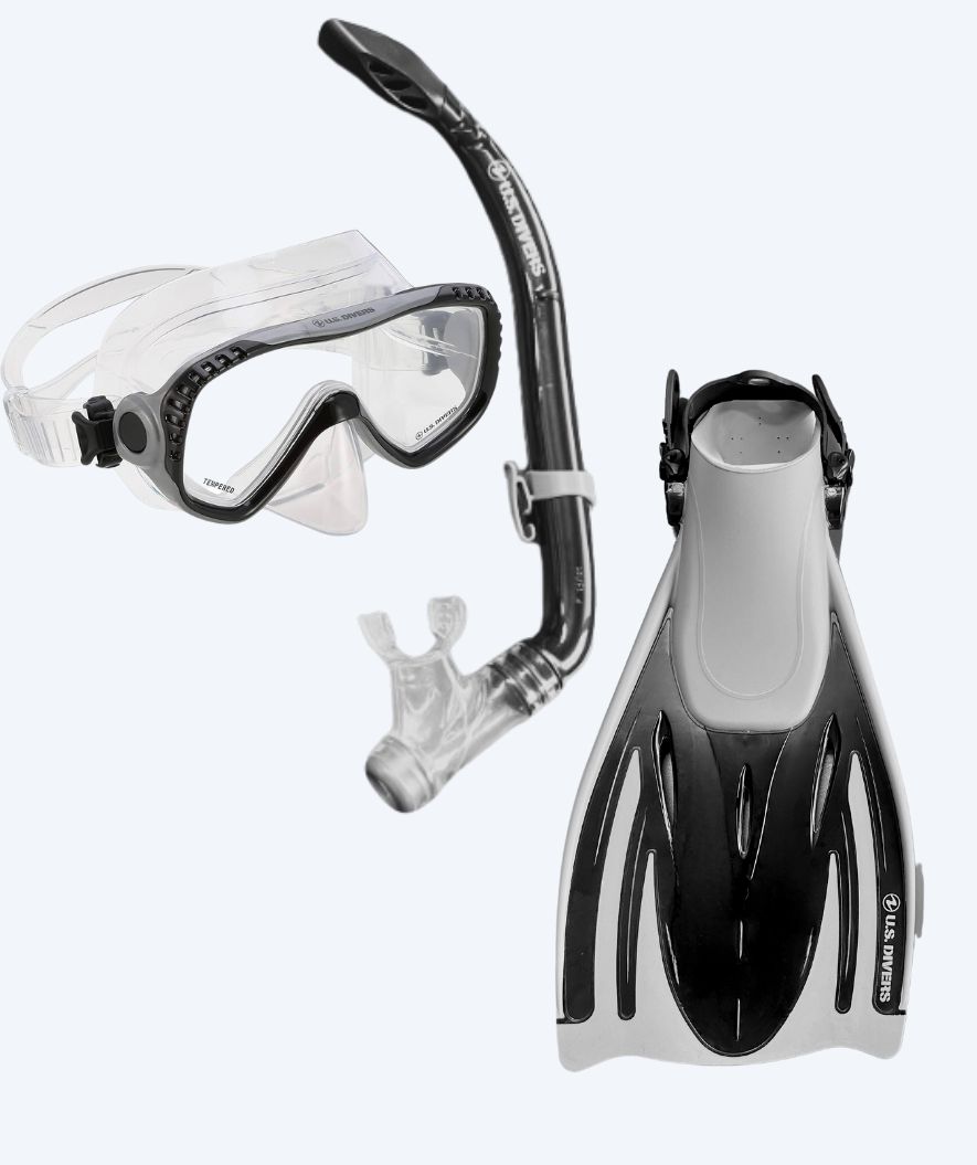 Aqualung snorkel set for adults - Pakala - Black/Grey