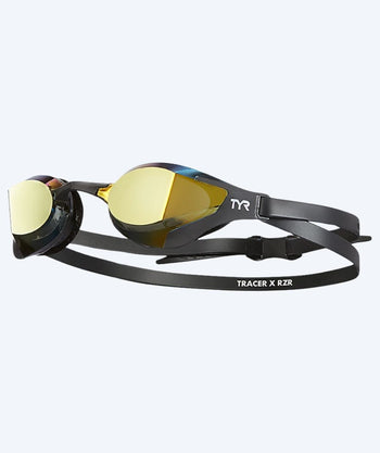 TYR swimming goggles - Tracer-X Racing RZR Mirrored - Black/gold