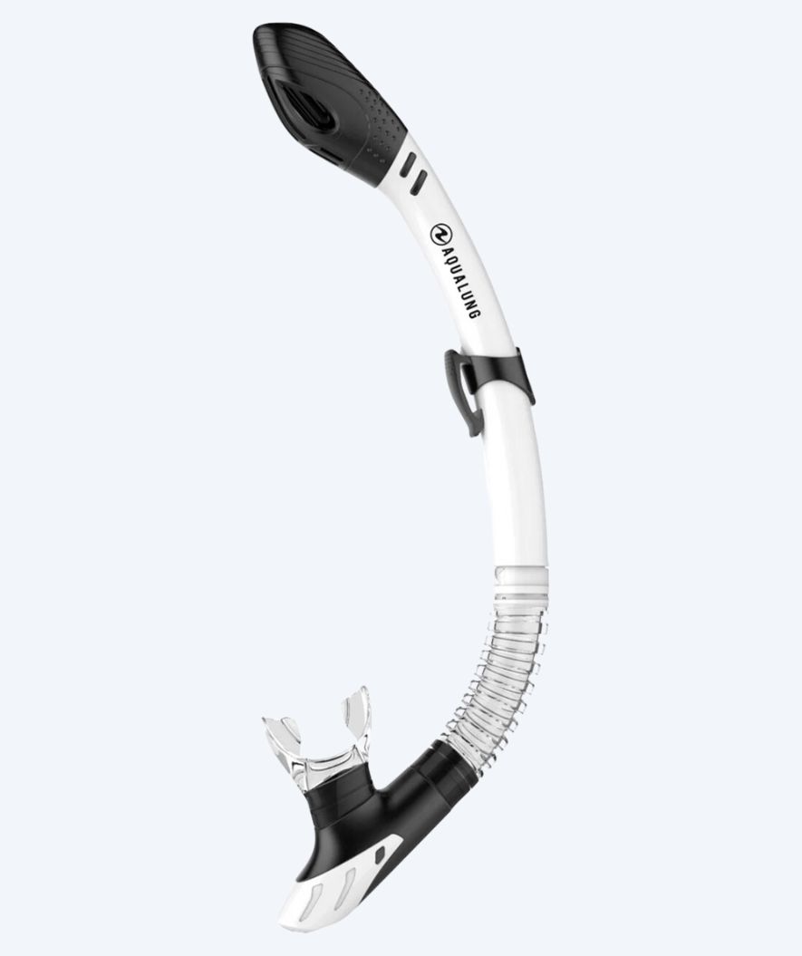 Aqualung full-dry snorkel for adults - Gobi - White/black