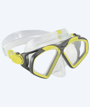 Aqualung diving mask for adults - Hawkeye - Grey/yellow