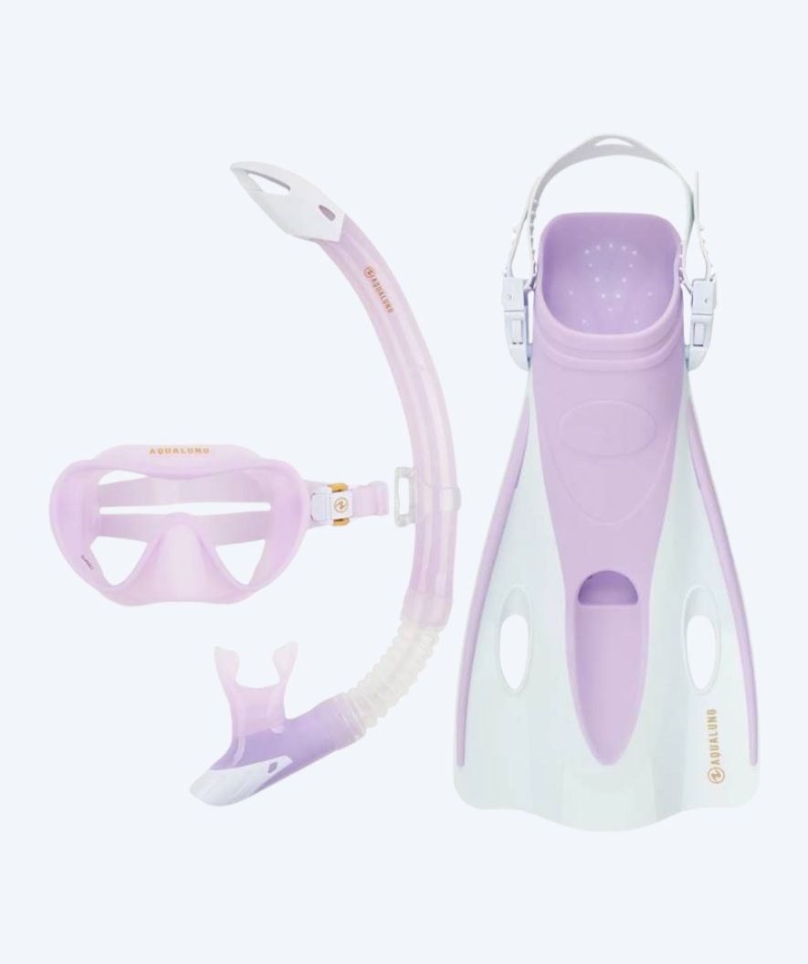 Aqualung snorkel set for adults - Nabul - Purple/white