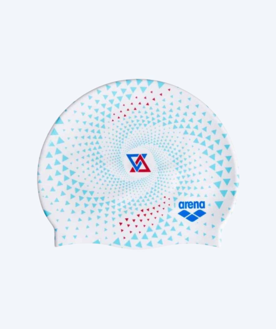 Arena swim cap - Print 2 - White/blue