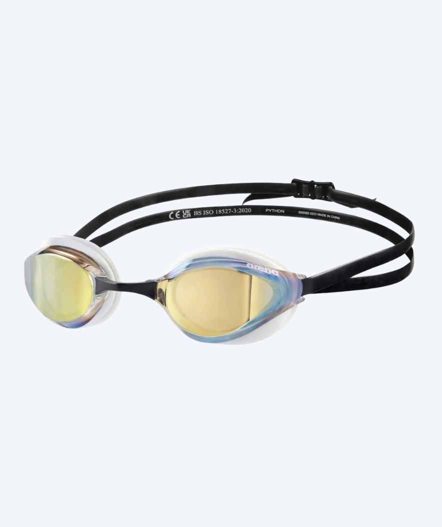 Arena Elite swimming goggles - Python - Black/Gold (Mirror lens)