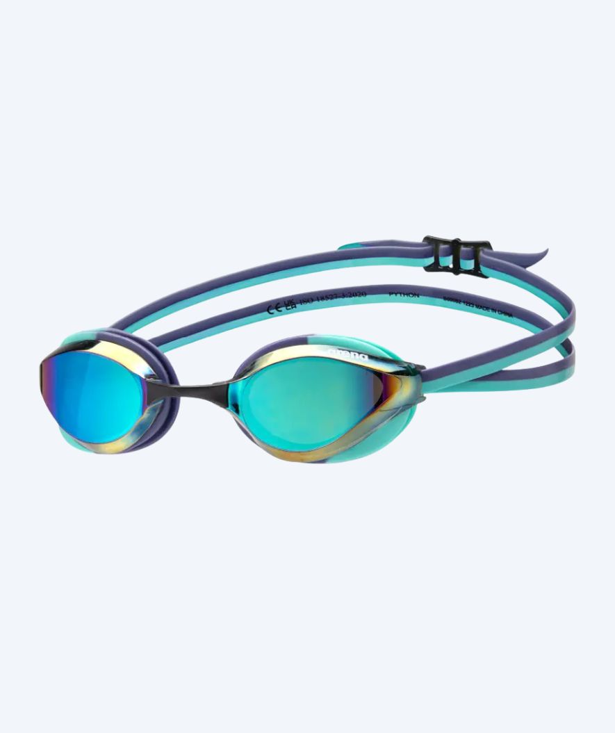 Arena Elite Swim Goggles - Python - Purple/Turquoise (Mirror Lens)