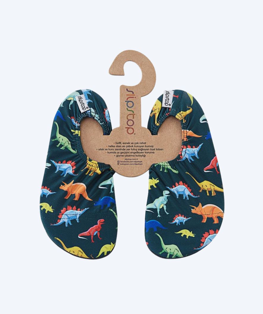 SlipStop swim socks for kids - Dino