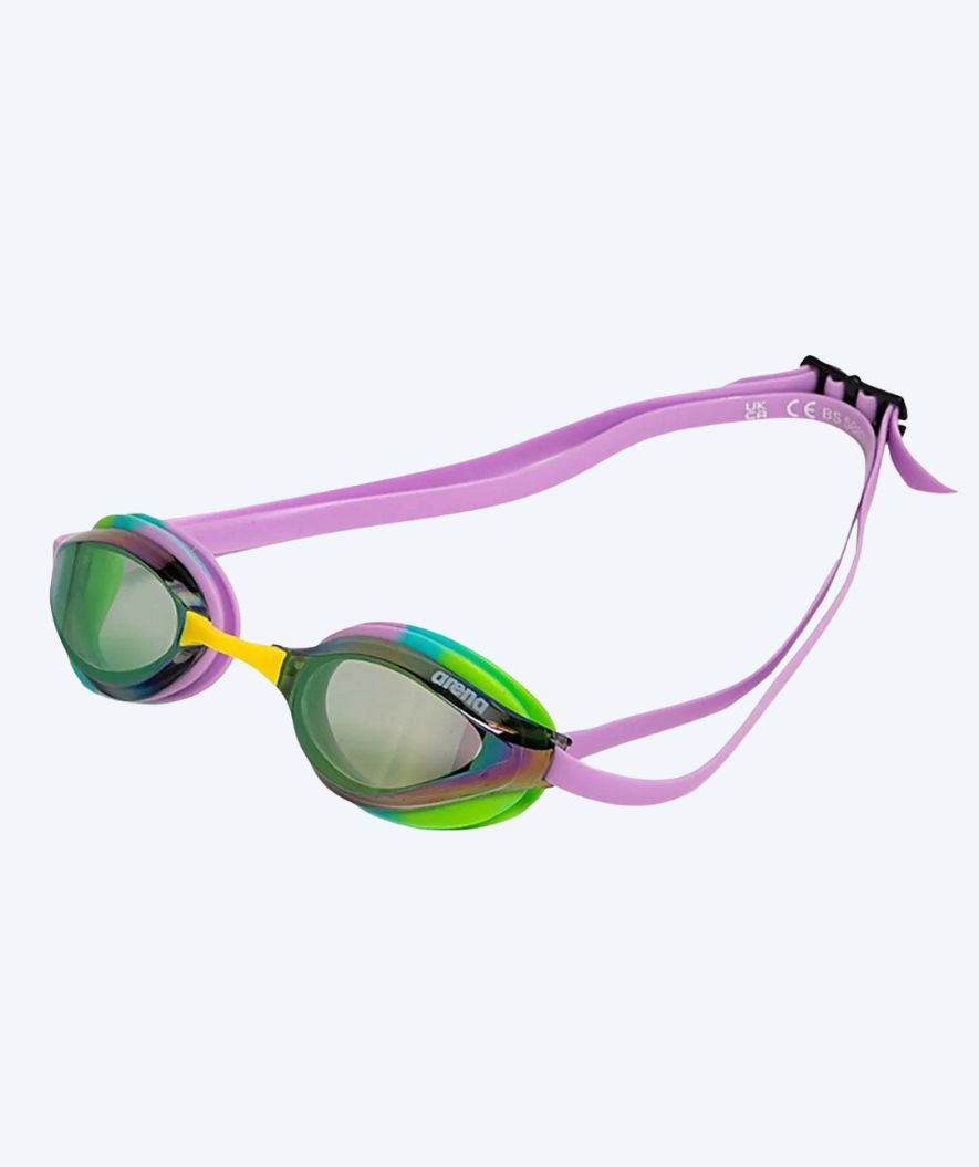 Arena Elite Swim Goggles - Python - Purple/Green (Mirror Lens)