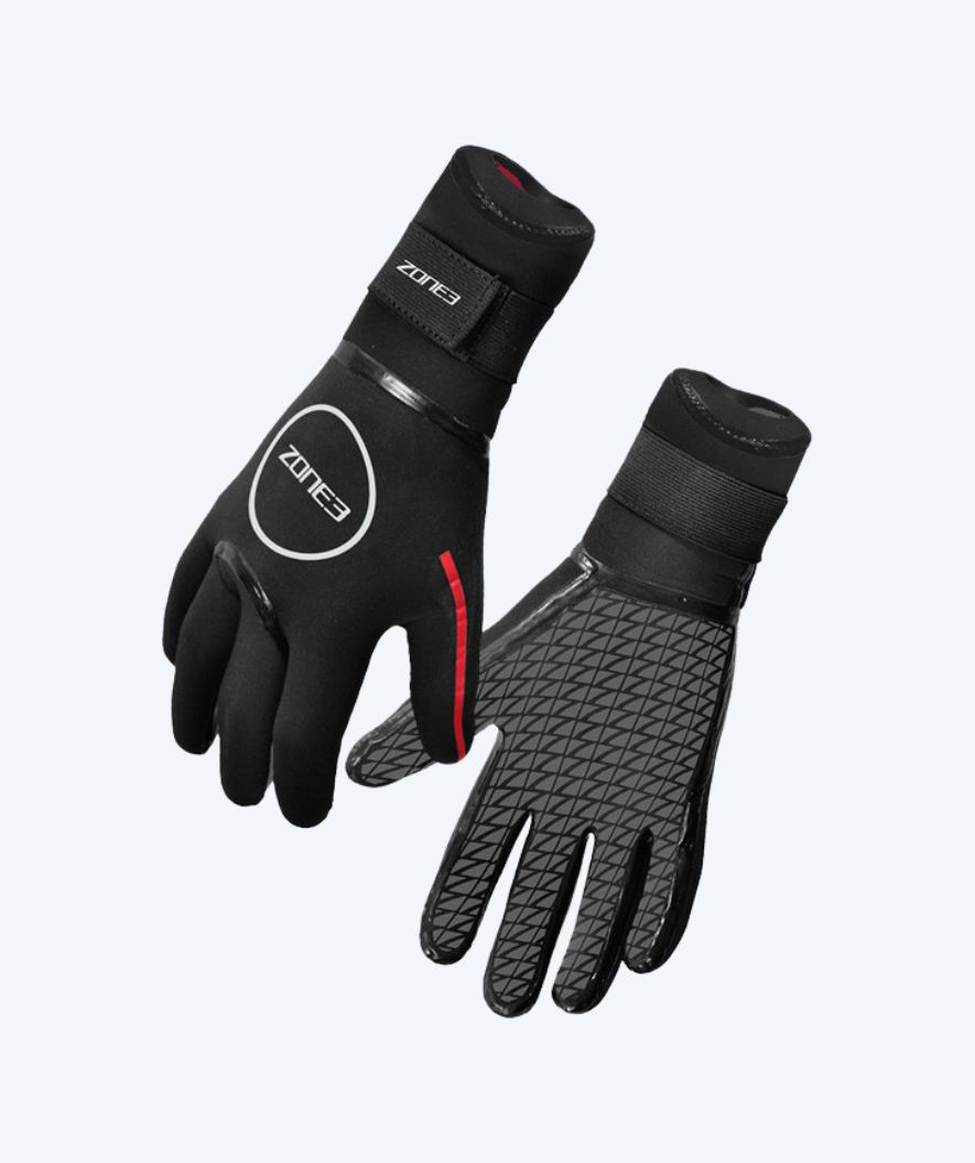 ZONE3 neoprene gloves - Neopren Heat-Tech (3.5mm) - Black/red