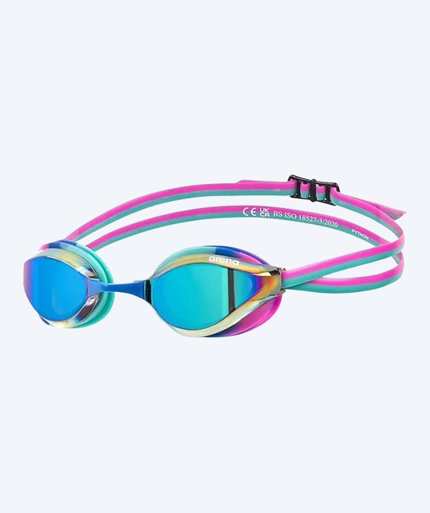 Arena Elite swimming goggles - Python - Pink/Turquoise (Mirror lens)
