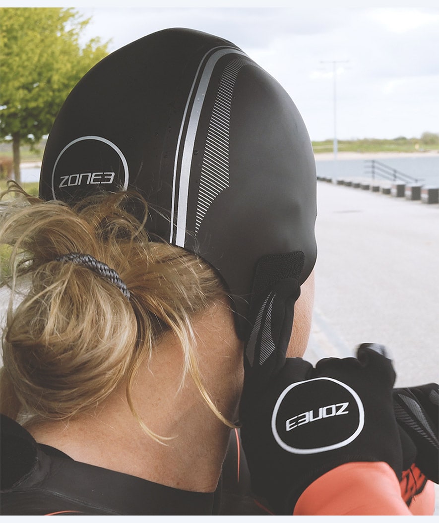 ZONE3 neoprene hood - (4mm) - Black/silver