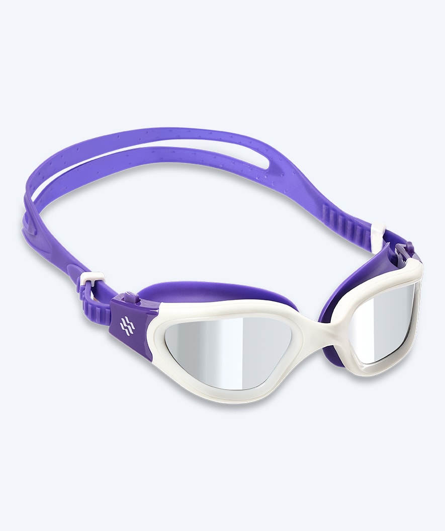 Watery exercise swim goggles - Raven Mirror - Purple/silver