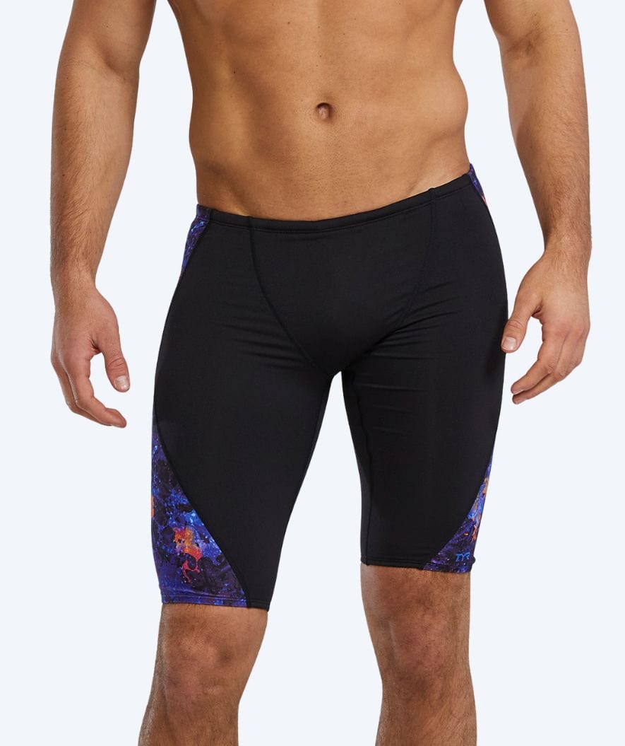 TYR long swim trunks for men - Blade Splice - Black/purple