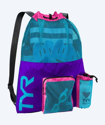 TYR swim net - Big Mesh Mummy 40L - Purple/blue