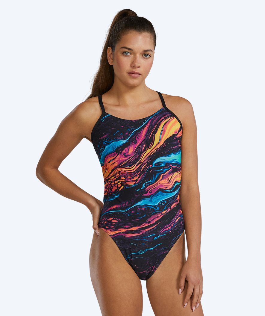TYR swimsuit for women - Durafast Elite Cutoutfit - Black/multi