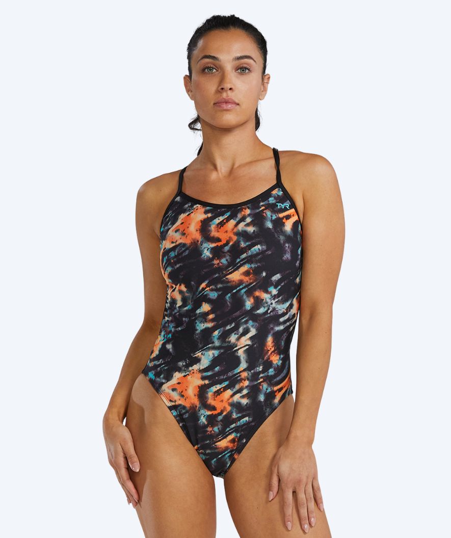 TYR swimsuit for women - Durafast Elite Trinityfit - Black/orange