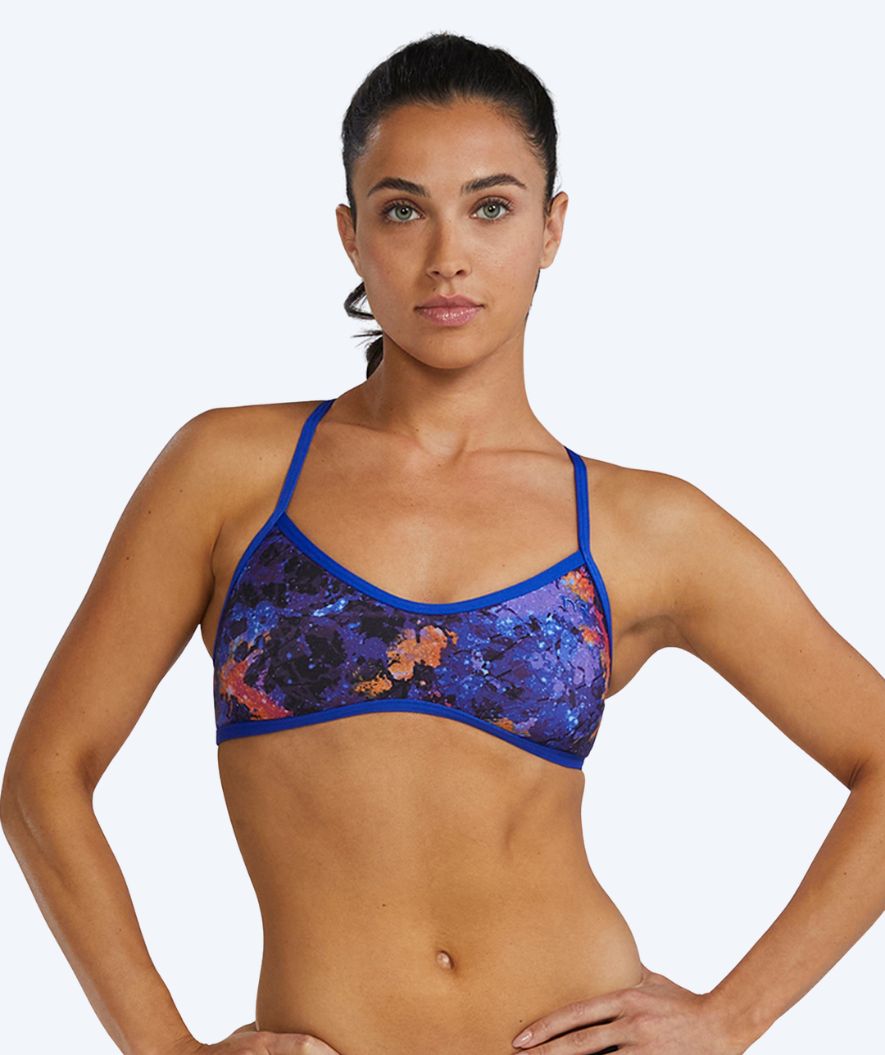 TYR bikini top for women - Durafast Elite Trinity - Purple/orange