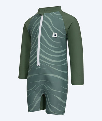 Watery UV-suit for children - Fjord Long Sleeve Rashguard - Green