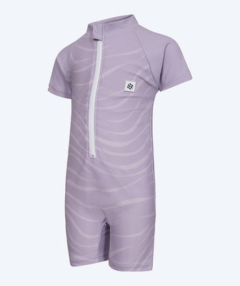 Watery UV-suit for kids - Fjord Short Sleeve Rashguard - Purple