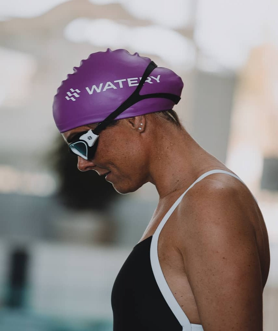 Watery training swimming goggles - Raven Mirror - Black/white