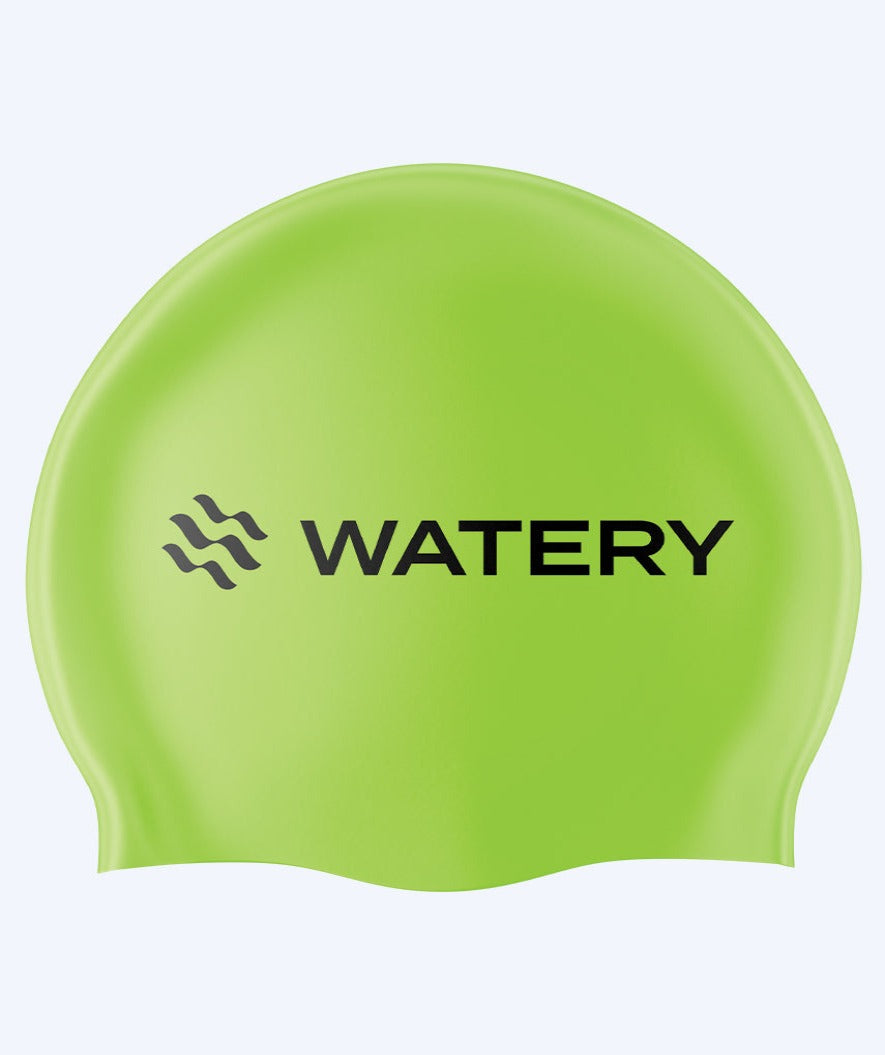 Watery swim cap (from 12 years) - Signature - Fluo green