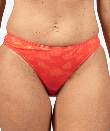 Watery bikini bottom for women - Orange Twist