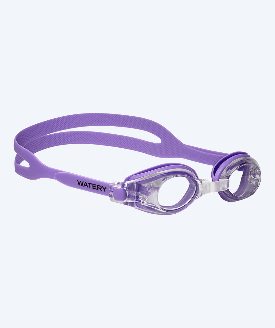 Watery nearsighted swimming goggles with prescription for adults - (-1.5) – (-5.0) - Baffin - Purple