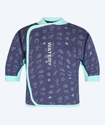 Watery neoprene shirt for kids - Baia Top - Atlantic Turquoise