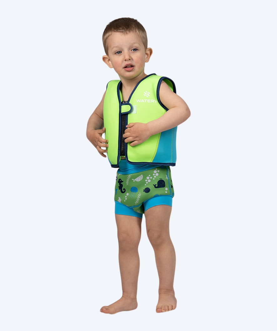 Watery swim vest for kids (2-8) - Basic - Green