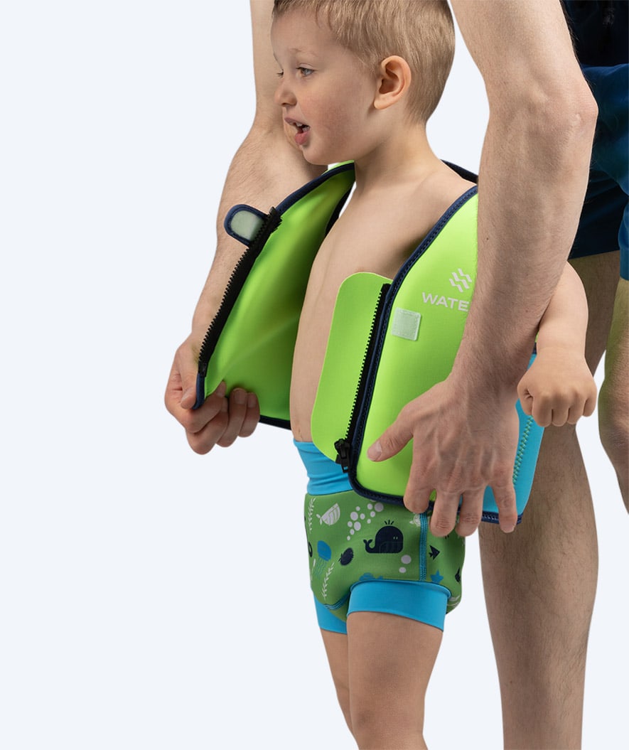 Watery swim vest for kids (2-8) - Basic - Green