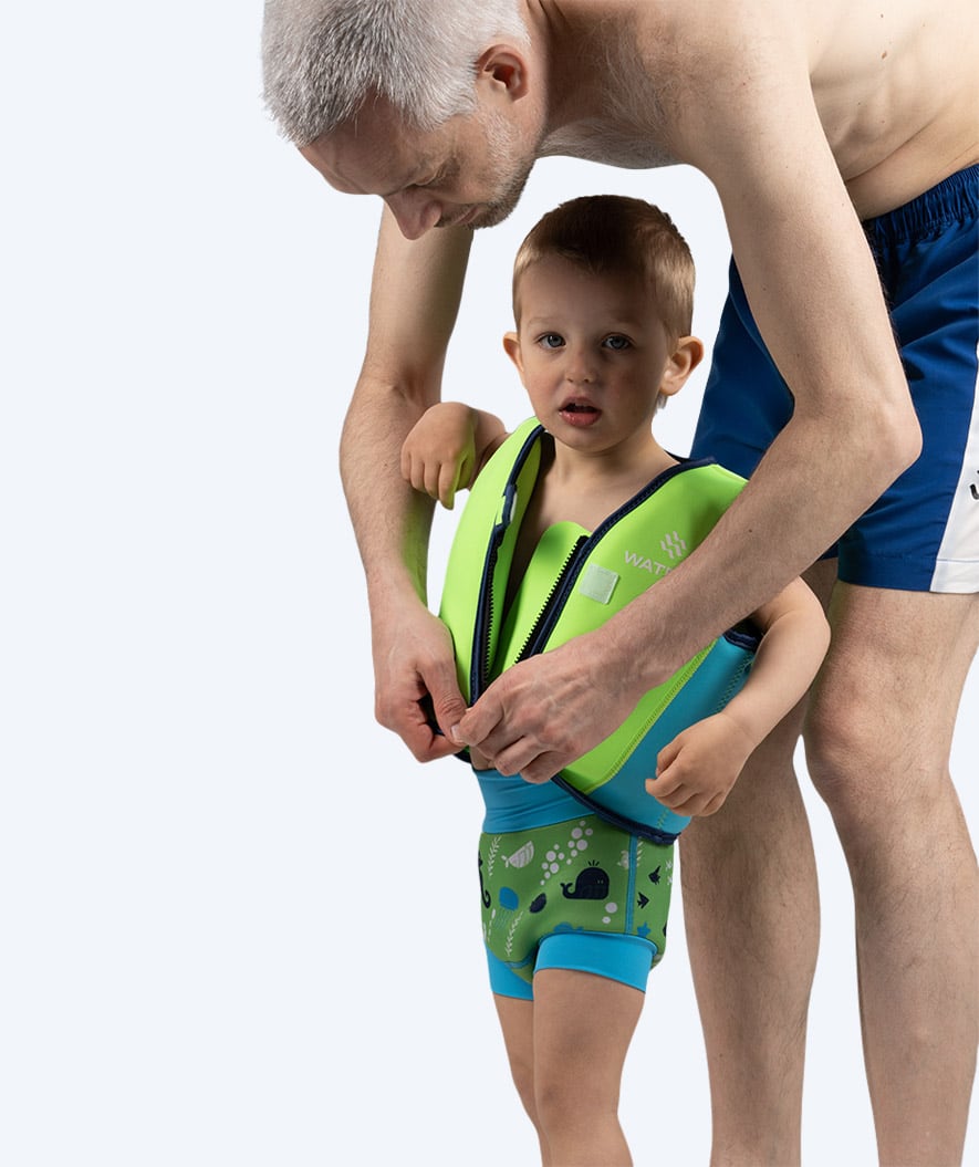 Watery swim vest for kids (2-10) - Basic - Green